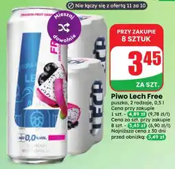 Dino Piwo bezalkoholowe Lech Dragon Fruit Granat oferta
