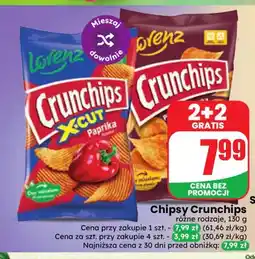 Dino Chipsy Crunchips X-Cut papryka Lorenz oferta