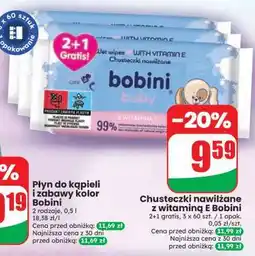 Dino Chusteczki nawilżane z witaminą E Bobini oferta