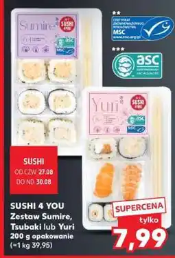Kaufland SUSHI 4 YOU Zestaw Sumire, Tsubaki lub Yuri 200 g opakowanie oferta