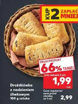 Kaufland Drożdżówka z nadzieniem śliwkowym 100 g sztuka oferta