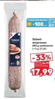 Kaufland Salami wieprzowe 650 g opakowanie oferta