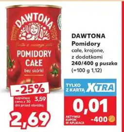 Kaufland DAWTONA Pomidory całe, krojone, z dodatkami 240/400 g puszka oferta