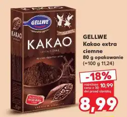 Kaufland GELLWE Kakao extra ciemne 80 g opakowanie oferta