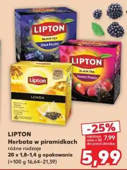 Kaufland LIPTON Herbata w piramidkach oferta