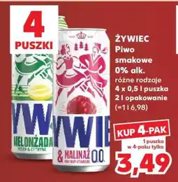 Kaufland ŻYWIEC Piwo smakowe 0% alk oferta