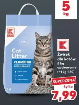 Kaufland Żwirek dla kotów 5 kg opakowanie oferta