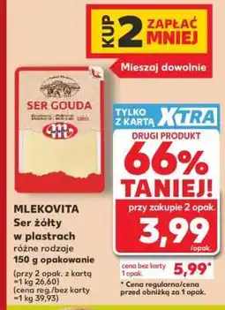 Kaufland MLEKOVITA Ser żółty w plastrach różne rodzaje 150 g opakowanie oferta