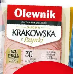 Żabka Kiełbasa krakowska sucha z szynki Olewnik oferta
