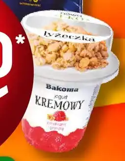 Żabka Jogurt kremowy z malinami i granolą Bakoma oferta