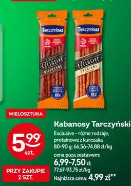 Żabka Kabanosy Exclusive wieprzowe Tarczyński oferta