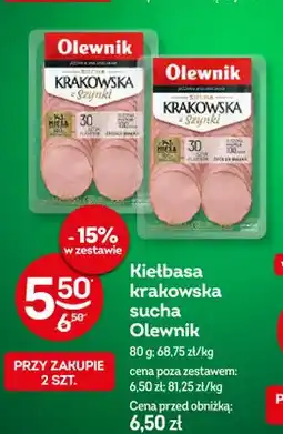 Żabka Kiełbasa krakowska sucha Olewnik oferta