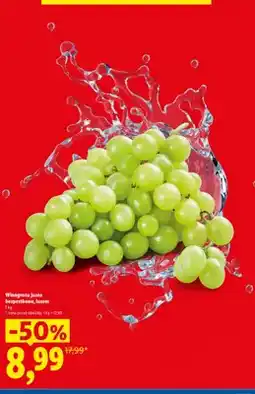 Lidl Winogrona jasne bezpestkowe luzem oferta