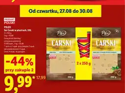 Lidl Ser carski w plastrach XXL 2-pak Pilos oferta