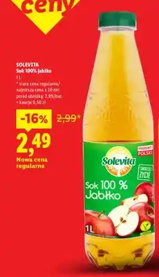 Lidl Sok jabłko Solevita 100% oferta