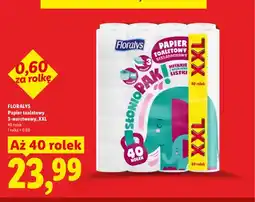 Lidl Papier toaletowy 3-warstwowy XXL Floralys 40-pak oferta
