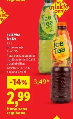 Lidl Herbata mrożona Freeway Ice Tea Green cytryna oferta