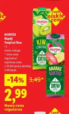 Lidl Napój Hortex Tropical Duo kiwi limonka oferta