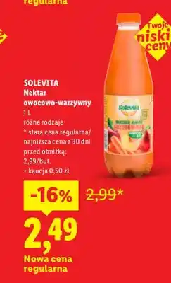 Lidl Nektar owocowo-warzywny Solevita oferta