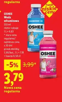 Lidl Woda witaminowa Oshee Magnesium + B6 oferta