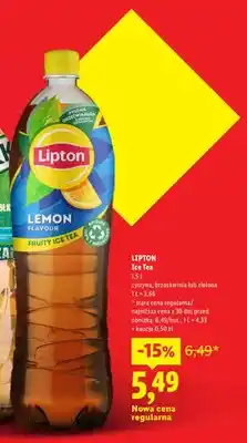 Lidl Herbata mrożona Lipton Ice Tea cytryna oferta