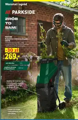 Lidl Rozdrabniacz elektryczny do gałęzi Parkside 2400W oferta
