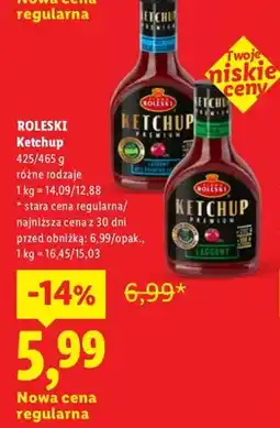 Lidl Ketchup bez dodatku cukru Roleski oferta