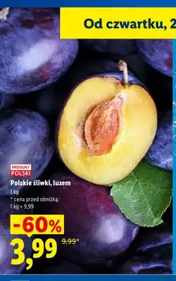 Lidl Śliwki polskie luzem oferta
