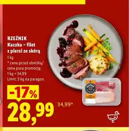 Lidl Kaczka filet z piersi ze skórą Rzeźnik oferta
