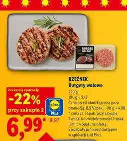 Lidl Burgery wołowe Rzeźnik oferta
