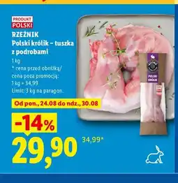 Lidl Tuszka królika z podrobami Rzeźnik oferta