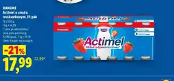 Lidl Napój jogurtowy Actimel o smaku truskawkowym Danone 12-pak oferta