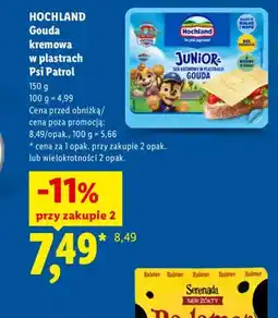 Lidl Ser gouda kremowa w plastrach Hochland Psi Patrol oferta