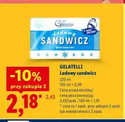 Lidl Lodowy sandwicz Gelatelli oferta