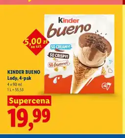 Lidl Lody Kinder Bueno 4-pak oferta