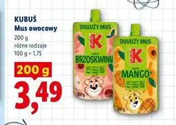 Lidl Mus owocowy Kubuś jabłko brzoskwinia oferta