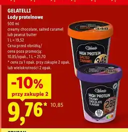 Lidl Lody proteinowe Gelatelli creamy chocolate oferta