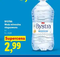 Lidl Woda mineralna niegazowana Bystra oferta