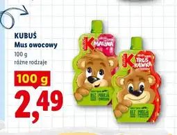 Lidl Mus owocowy Kubuś jabłko malina oferta