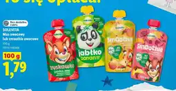 Lidl Mus owocowy Solevita truskawka jabłko banan marchew oferta