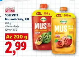 Lidl Mus owocowy XXL Solevita jabłko i brzoskwinia oferta