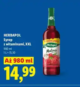Lidl Syrop z witaminami Herbapol malina XXL oferta