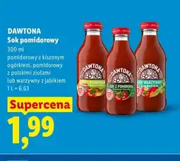 Lidl Sok pomidorowy z kiszonym ogórkiem Dawtona oferta