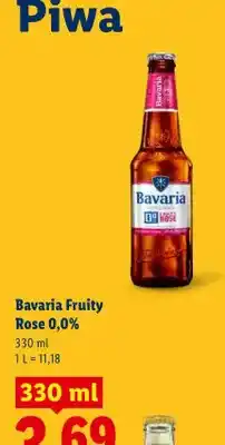 Lidl Piwo bezalkoholowe Bavaria Fruity Rose oferta