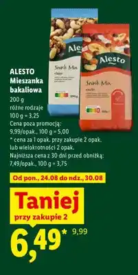 Lidl Mieszanka bakaliowa Alesto Snack Mix classic oferta