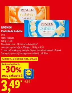 Lidl Czekolada Roshen Bubble Caramel oferta