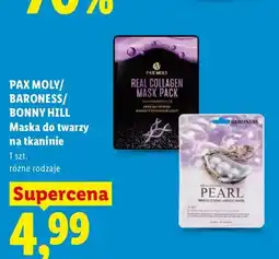 Lidl Maska do twarzy na tkaninie Pax Moly Real Collagen oferta