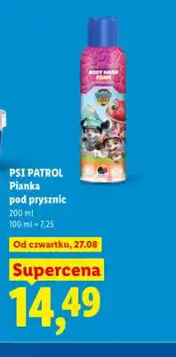 Lidl Pianka pod prysznic Psi Patrol oferta