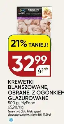 Chata Polska Krewetki blanszowane obrane z ogonkiem glazurowane MyFood oferta