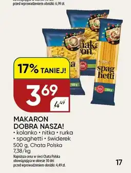 Chata Polska Makaron Dobra Nasza! kolanko oferta